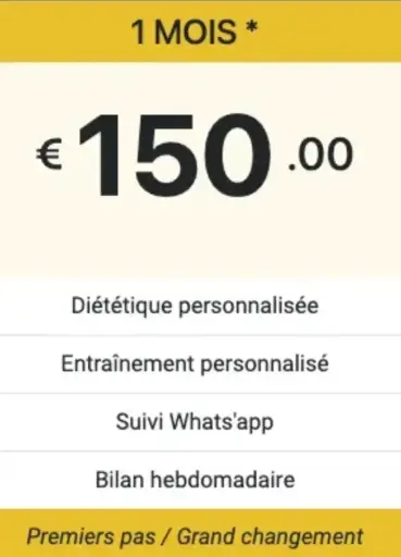 Diet 1 mois