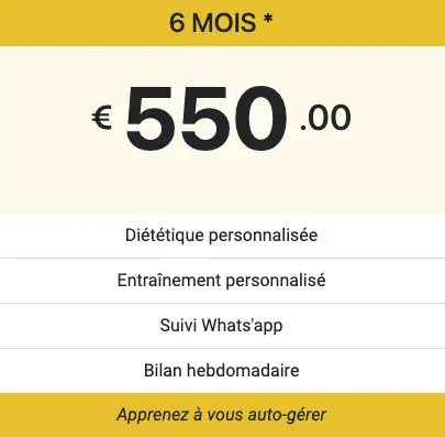 Diet 6 mois