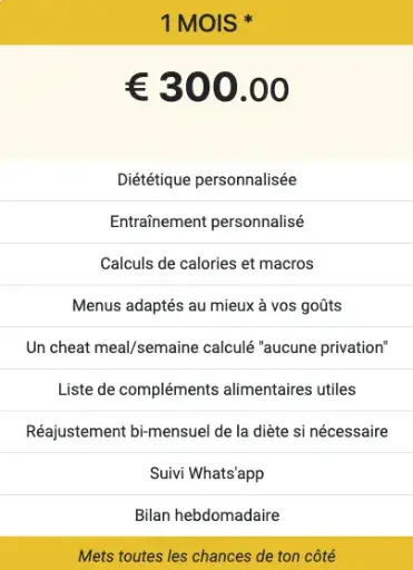 Diet 1 mois VIP